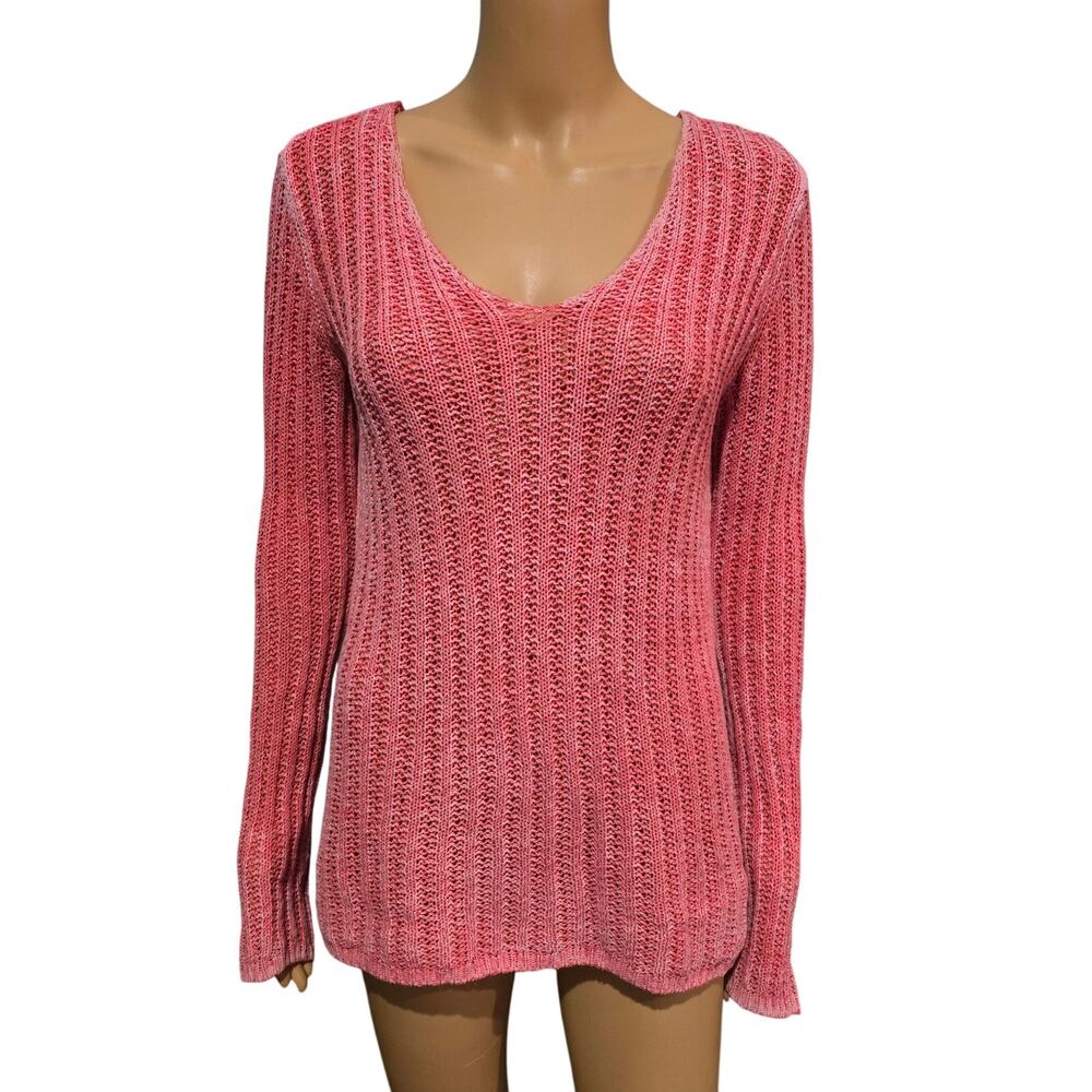 Tommy Bahama Pink Open Knit Sweater XS NWOT